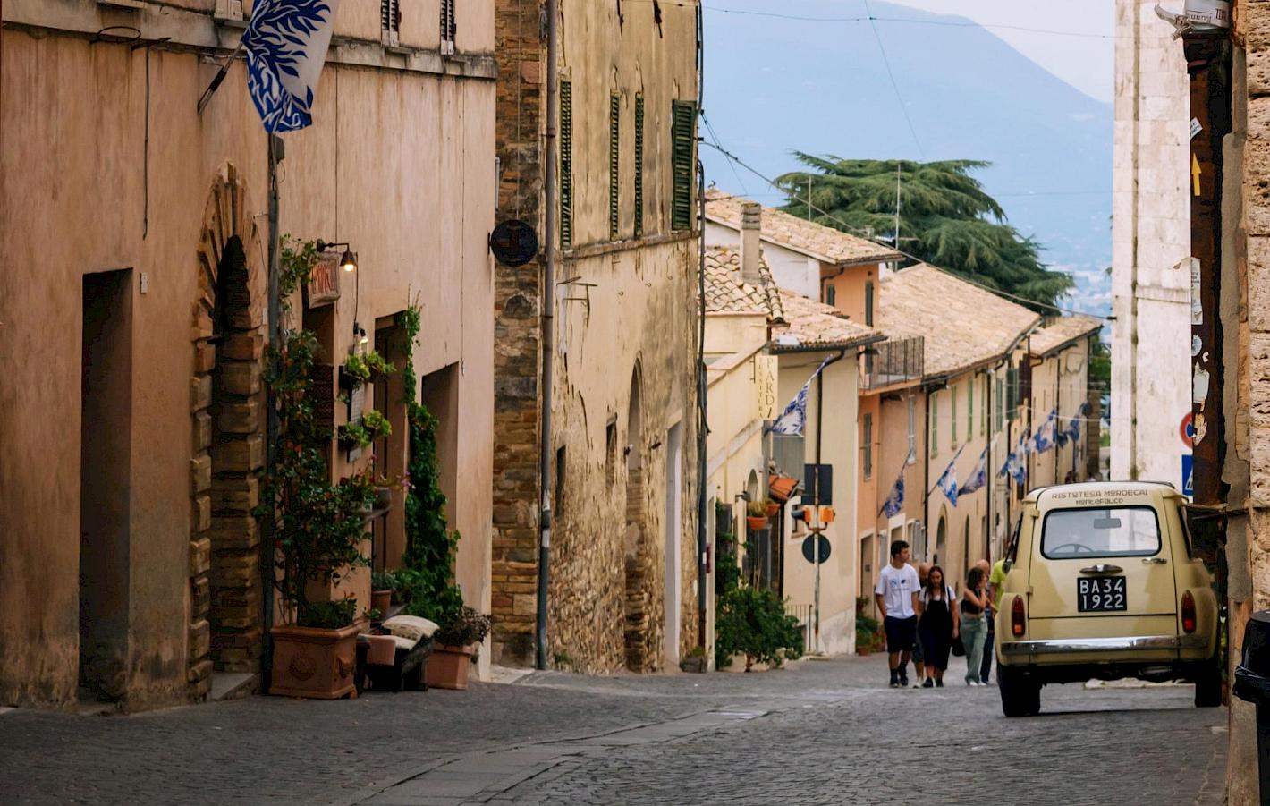 Cosy streets of Montefalco in Umbria